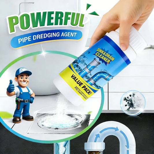 Pipe-Clearing Foaming Powder – Fast-Acting Drain Unclogger & Deodorizer - Pack of 4