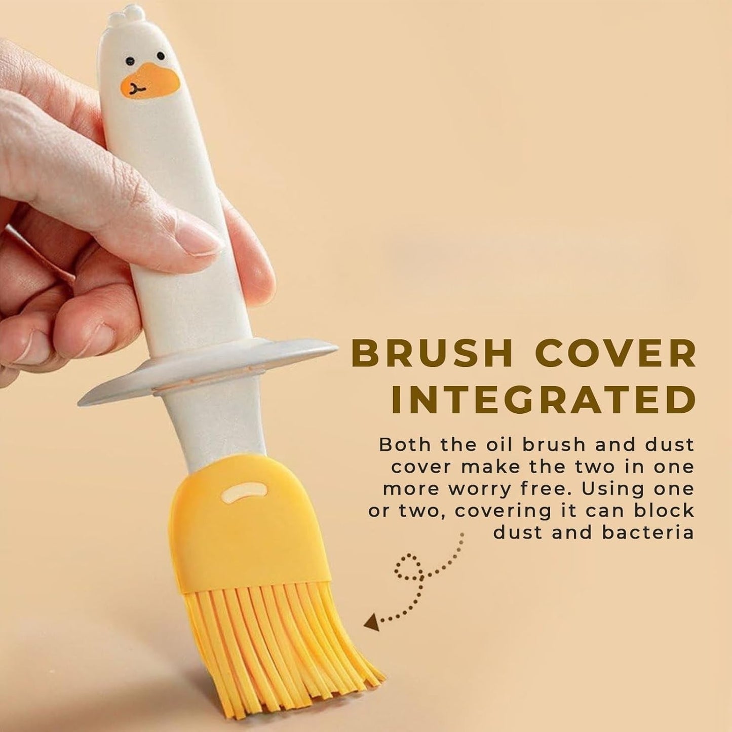 Cute Duck Design Oil Dispenser with Silicone Brush (Buy 1 Get 1 Free)