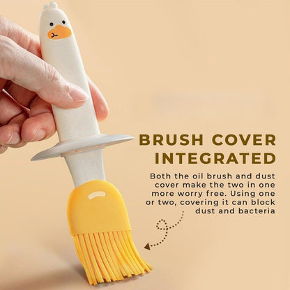Cute Duck Design Oil Dispenser with Silicone Brush (Buy 1 Get 1 Free)