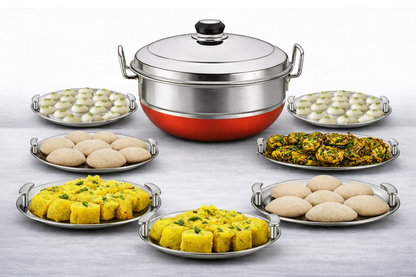 Stainless Steel Multi Kadai | Big Size All-in-One Cookware (Free Racipe Book)