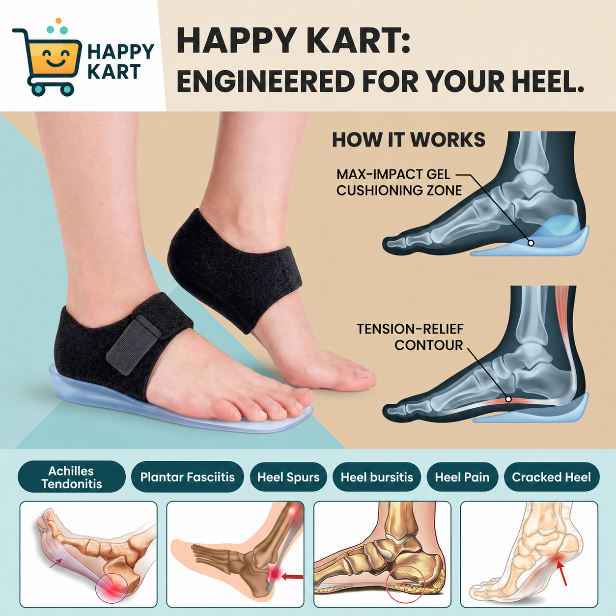 HappyKart Heel Protectors