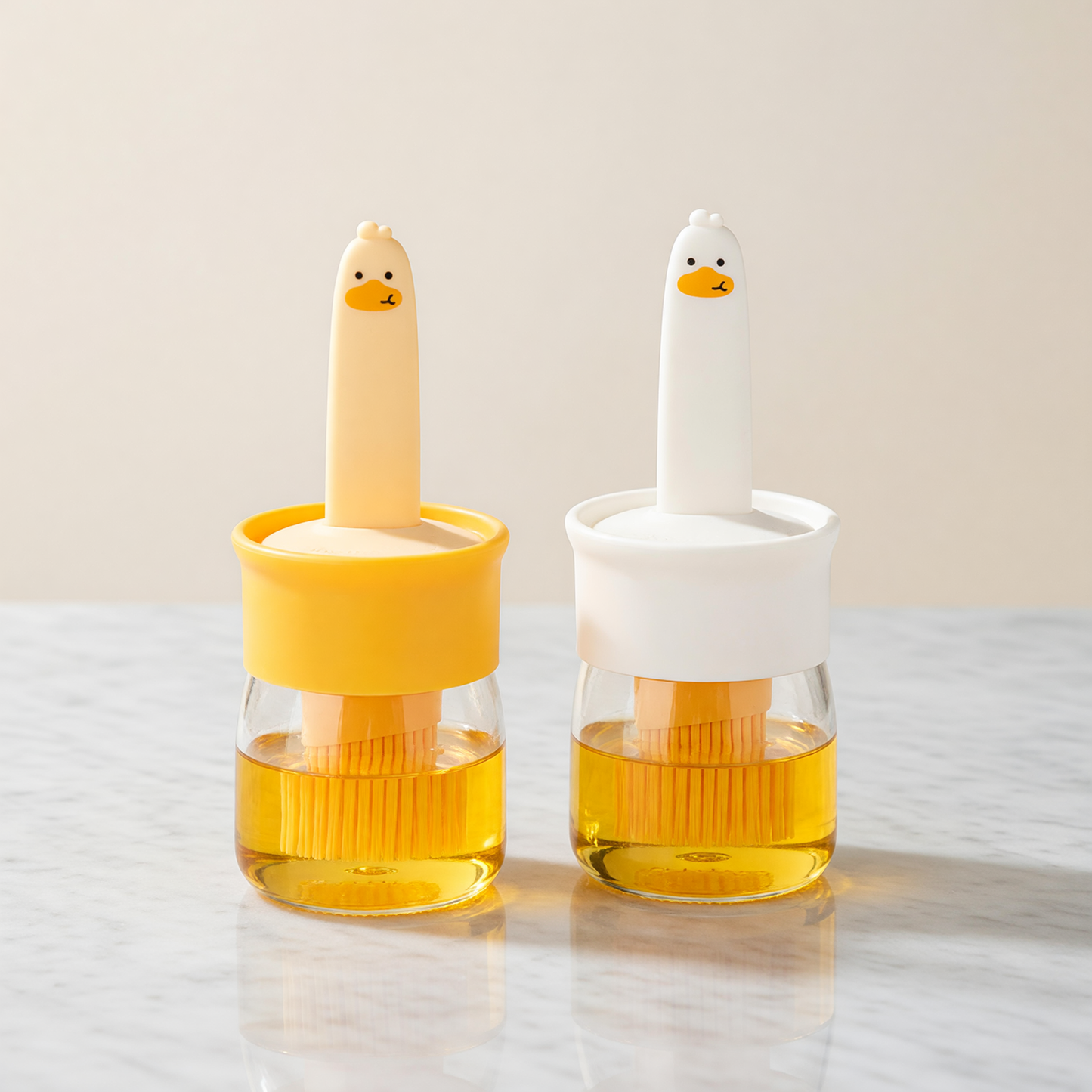Cute Duck Design Oil Dispenser with Silicone Brush (Buy 1 Get 1 Free)