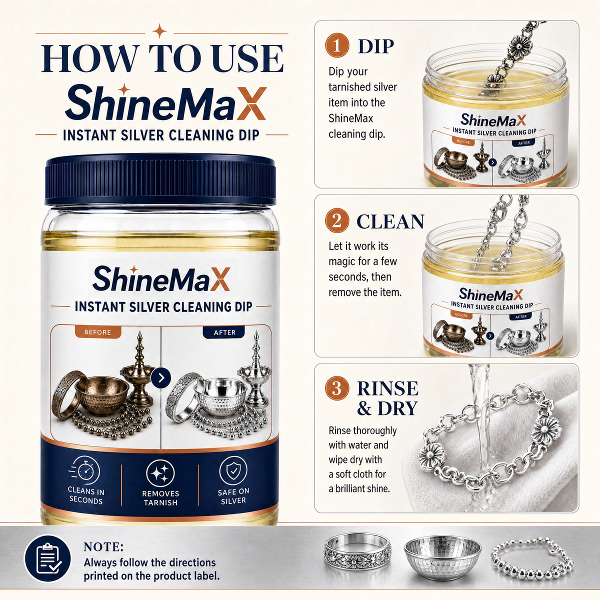 ShineMax™ Instant Silver Cleaning Dip