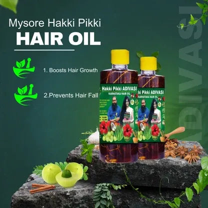 Adivasi Hakki Pikki Herbal Hair Oil (pack of 2)
