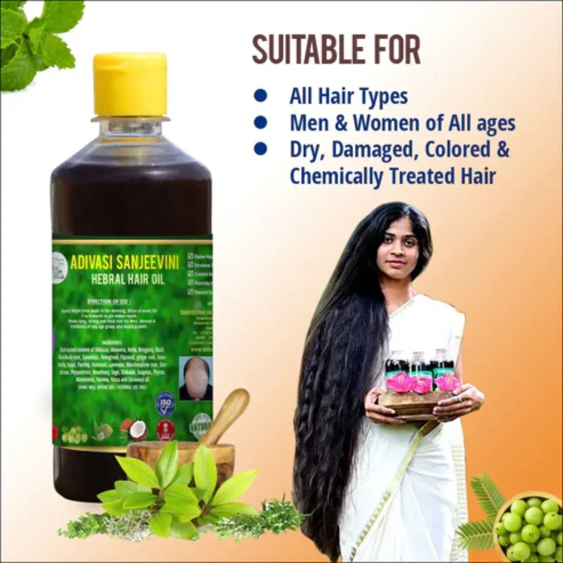 Adivasi Jeeva Sanjeevini Herbal Hair Growth oil